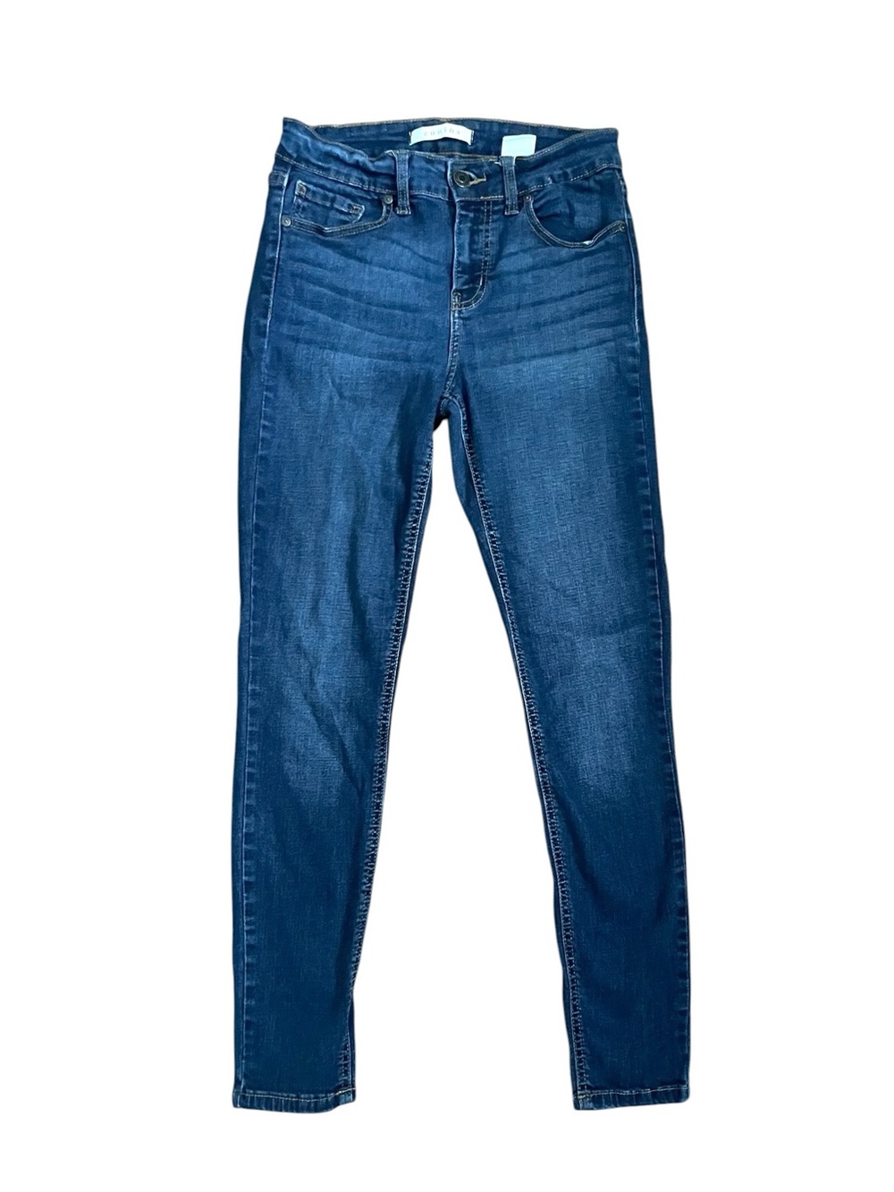 eunina Jude Dark Blue Mid Rise Ankle Skinny Jeans Size 7